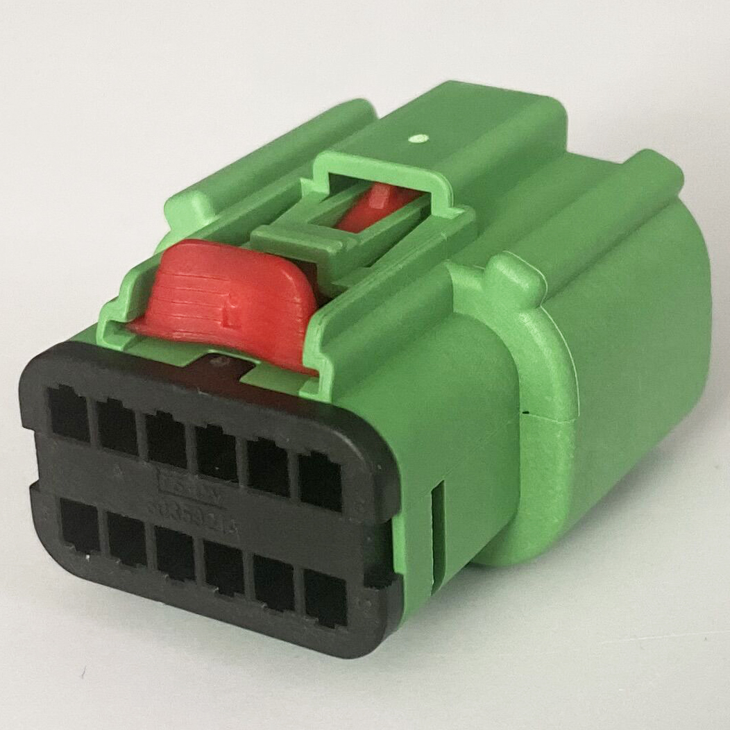 12Pin Female Green Car Aftermarket Stereo Audio Connector 33472-1204