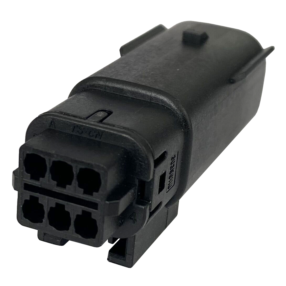 6Pin Male Black Automotive MX150 Mat-Sealed Connector 33482-6201