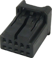 10Pin Female 2.54mm Pitch Black two row Automotive Connector Wiring Tyco Amp Housing 936163-2